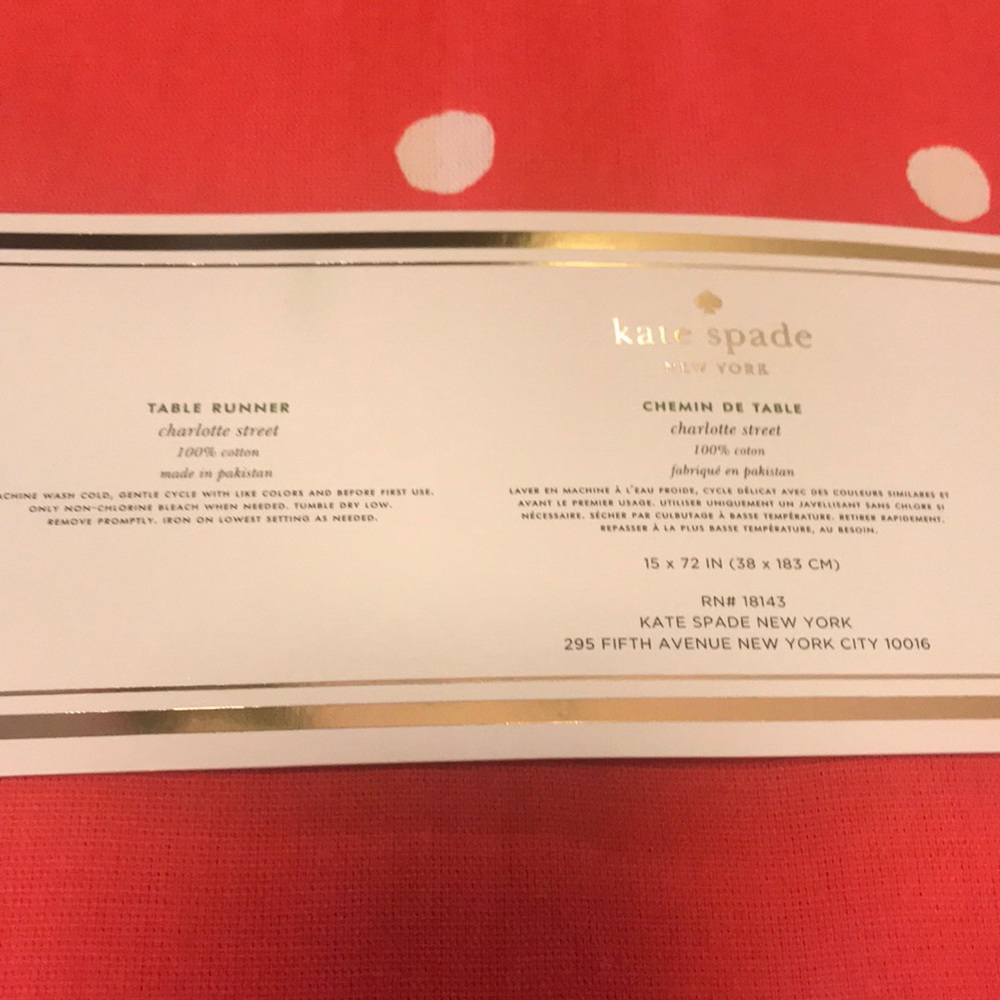 Kate Spade Table Runner - Picture 3 of 4
